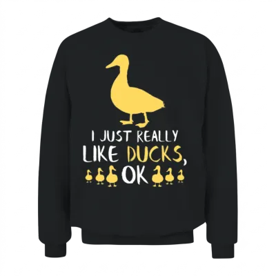 Funny Duck Gifts Funny Bird Lover Fowl Animal Gift Unisex Sweatshirt - Black