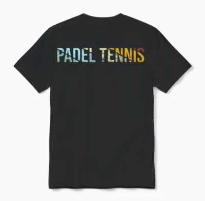 Padel Tennis Retro Unisex T-Shirt - Black