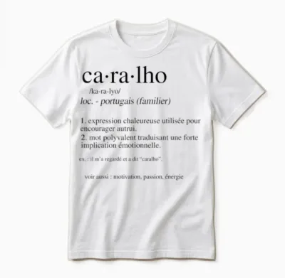 Caralho Définition Humour Portugais Expression Drôle Unisex T-Shirt - White