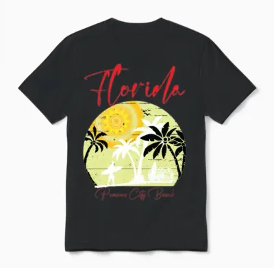 Florida Panama City Beach Unisex T-Shirt - Black