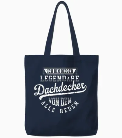 Dachdecker Legende Witziger Vintage Spruch Tote Bags - Navy