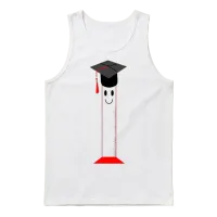 Graduated Cylinder - Funny Unisex Tank Top - White – 1