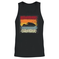 Jetski Retro Unisex Tank Top - Black – 2