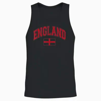 England Unisex Tank Top - Black