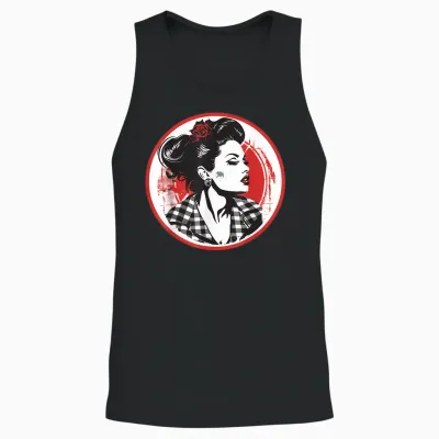Rockabilly Girl Outfit for Rock N Roll Music 50s 60s T-Shirt, Black Unisex Tank Top - Black