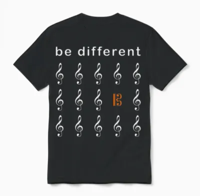 Viola Instrument Be Different Alto Clef Fun Unisex T-Shirt - Black
