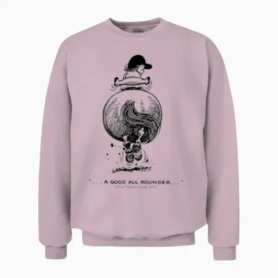 Ponygalopp Thelwell Cartoon Unisex Sweatshirt - Light Pink
