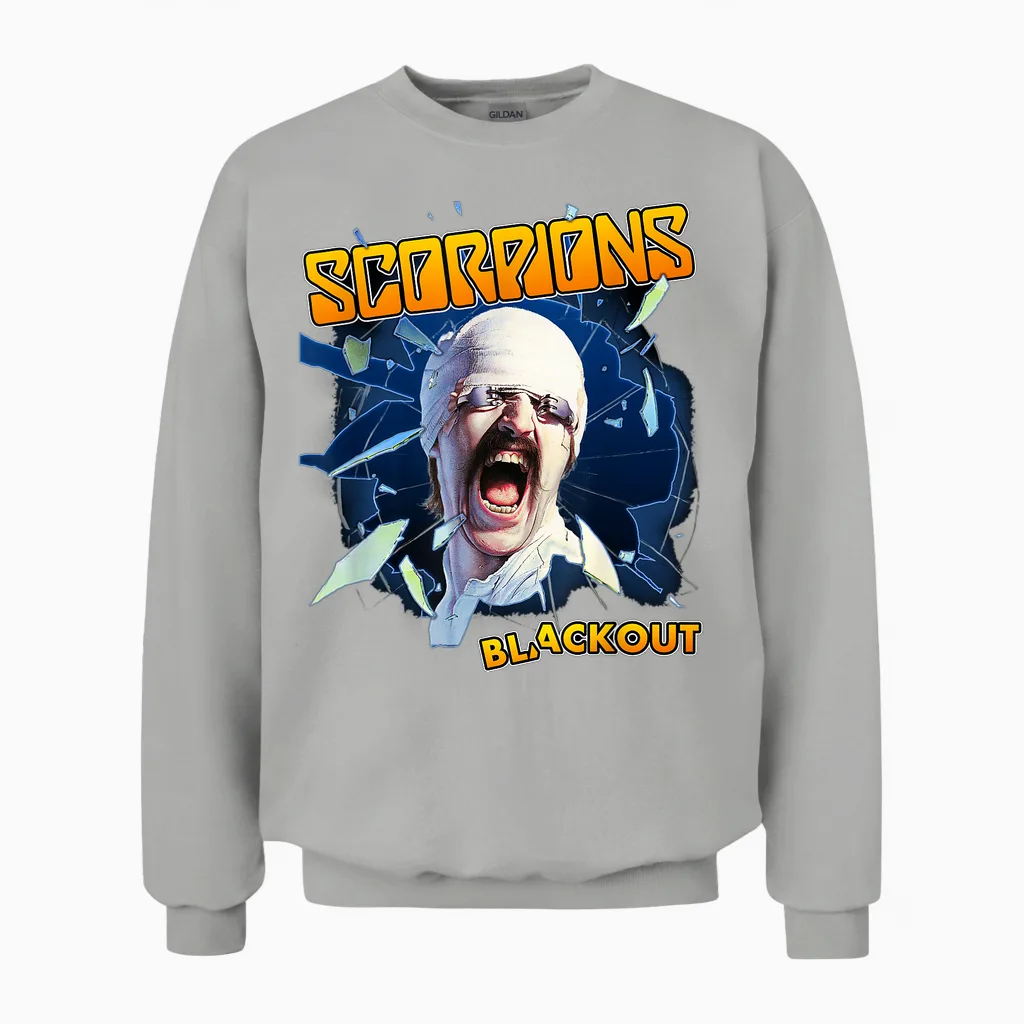 Offizielle Scorpions T-Shirt, Schwarz, Unisex, Kurzarm, S, Eu 41/15, Klassisch, Musik, Scorpions-Fans Unisex Sweatshirt in Ash