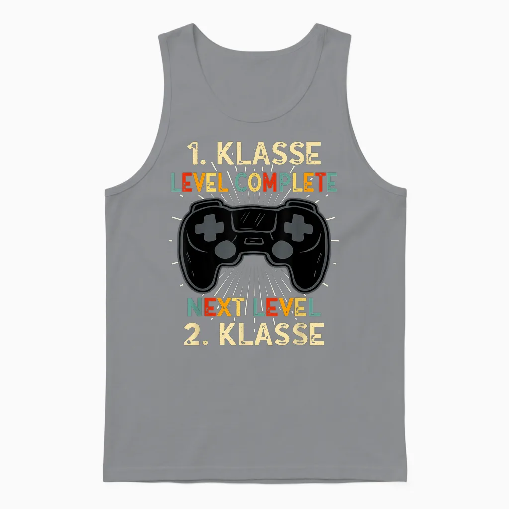 1. Klasse Level Complete Next Level 2. Klasse Unisex Tank Top in Sport Grey