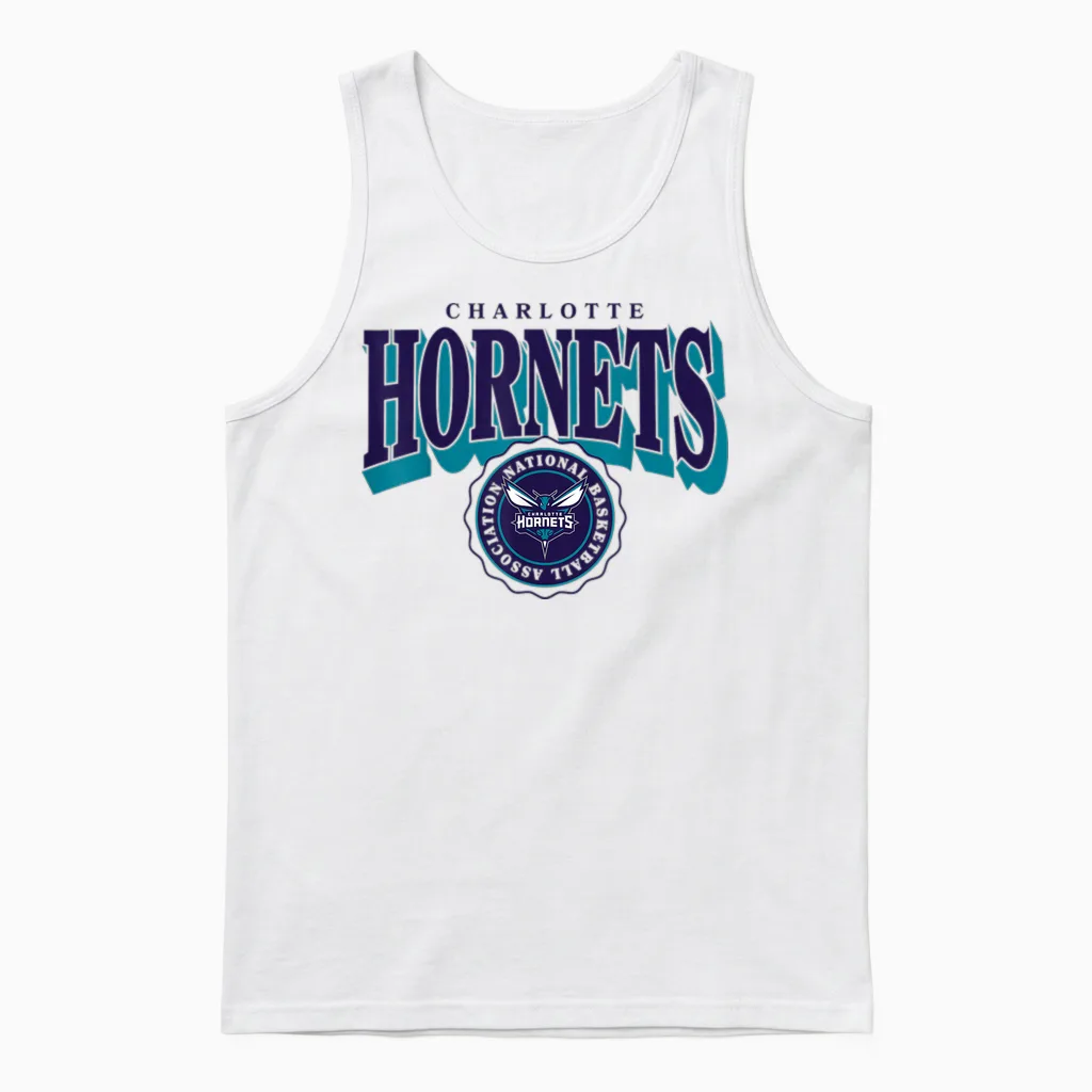 Nba - Charlotte Hornets - Blason Bombé Unisex Tank Top in White