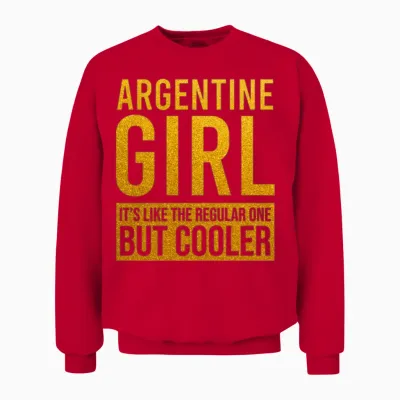 Argentine Girl Funny Unisex Sweatshirt - Red