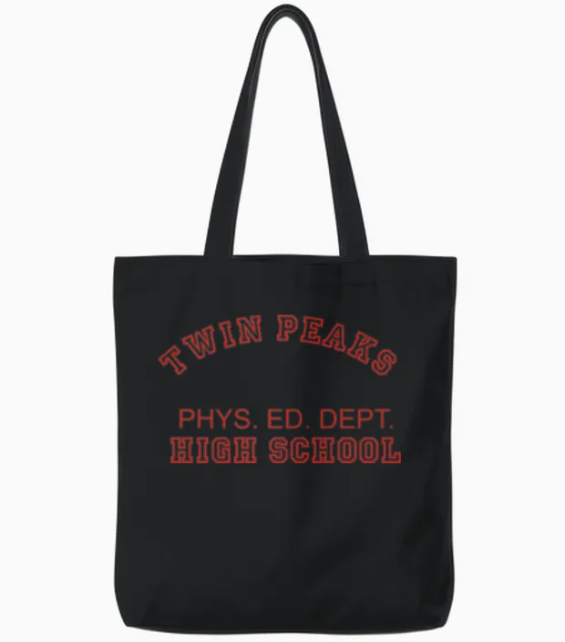 Twin Peaks High School Phys. Ed. Dept. Tote Bags in Black