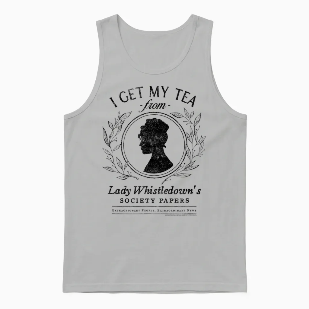 Bridgerton I Get My Tea from Lady Whistledown's Unisex Tank Top in Ash