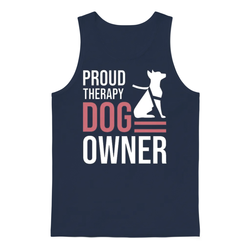 Therapy Dog Lovers Unisex Tank Top - Navy