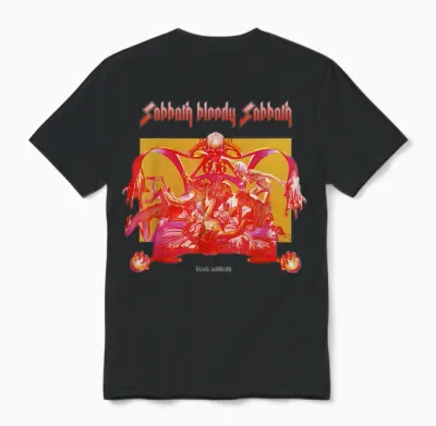 Black Sabbath Official Sabbath Bloody Sabbath Bright Unisex T-Shirt - Black
