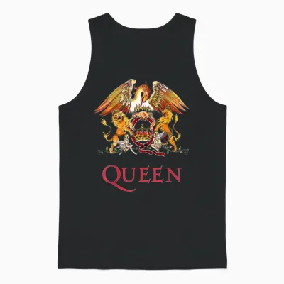Queen Official Classic Crest Unisex Tank Top - Black