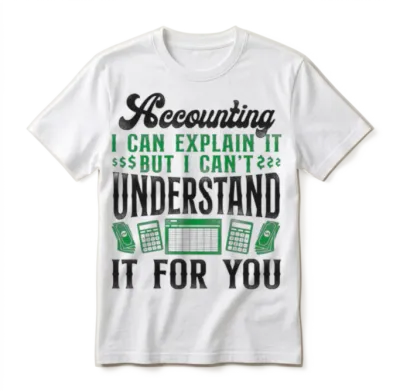 Accountant Bookkeeper Accounting Unisex T-Shirt - White