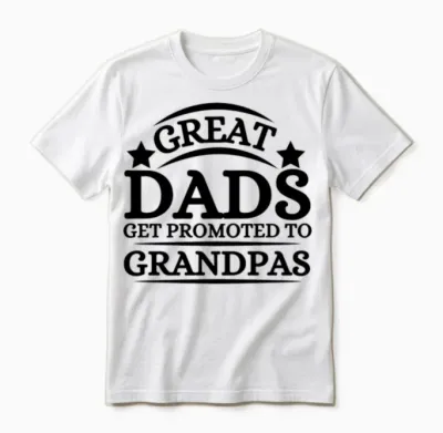 Great Dads Promoted to Grandpas Unisex T-Shirt - White