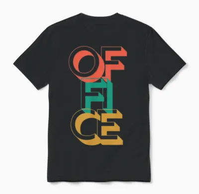 Retro Office Unisex T-Shirt - Black