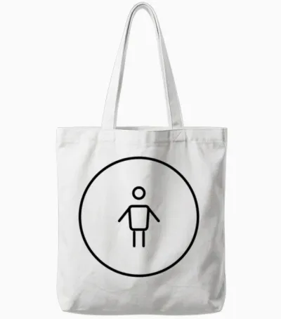 Person Tote Bags - White