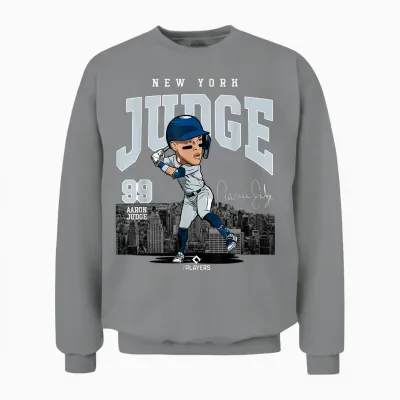 Aaron Judge | New York Baseball Mlb Players | Mlbjud3005 Unisex Sweatshirt - Sport Grey