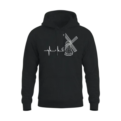 Netherlands Holland Windmill Unisex Hoodie - Black