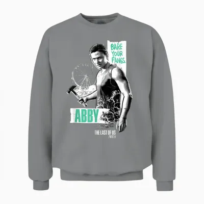 The Last of Us Bare Your Fangs Abby the Last of Us Part Ii Unisex Sweatshirt - Sport Grey