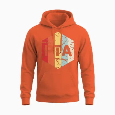 Retro Pta Unisex Hoodie - Orange
