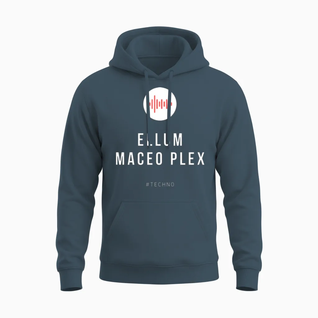 Ellum Maceo Plex Tshirt Techno Funny Unisex Hoodie in Dark Heather