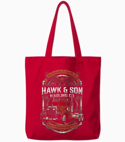 Hawk and Son Hauling Company Big Rig Pride Trucking-Liebhaber Tote Bags - Red