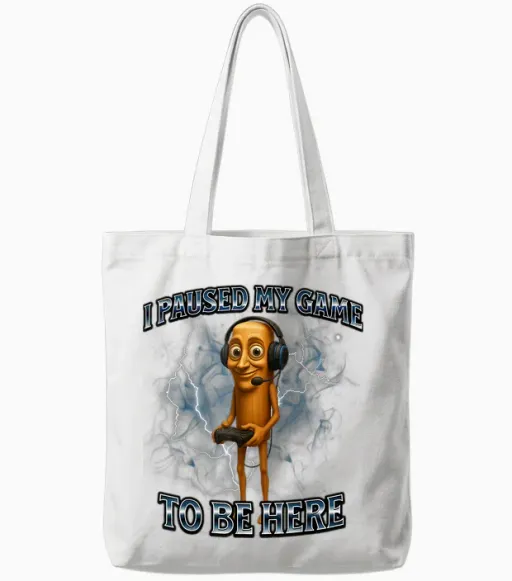 Italian Brainrot Gaming Gamer Tote Bags - White