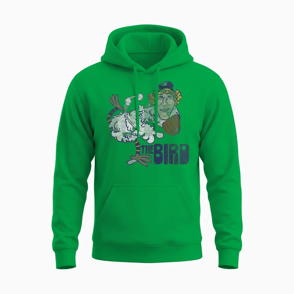 Detroit Baseball Bird Lovers Gift Unisex Hoodie in Irish Green