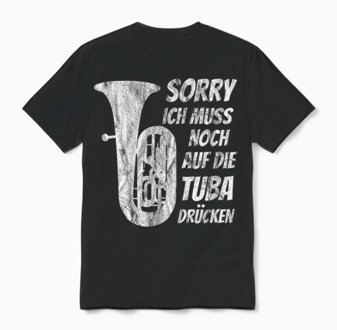 Muss Auf Tuba Drücken Klassische Musik Tuba Musiker Tubist Unisex T-Shirt in Black