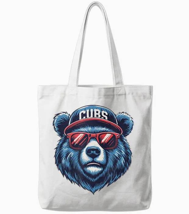 Style Cubs Name Retro for Men Women Kids Girl Tote Bags in White