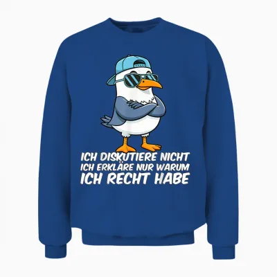 Funny Sprüch Lustige Tshirts Männer Damen Herren Möwe Unisex Sweatshirt - Royal