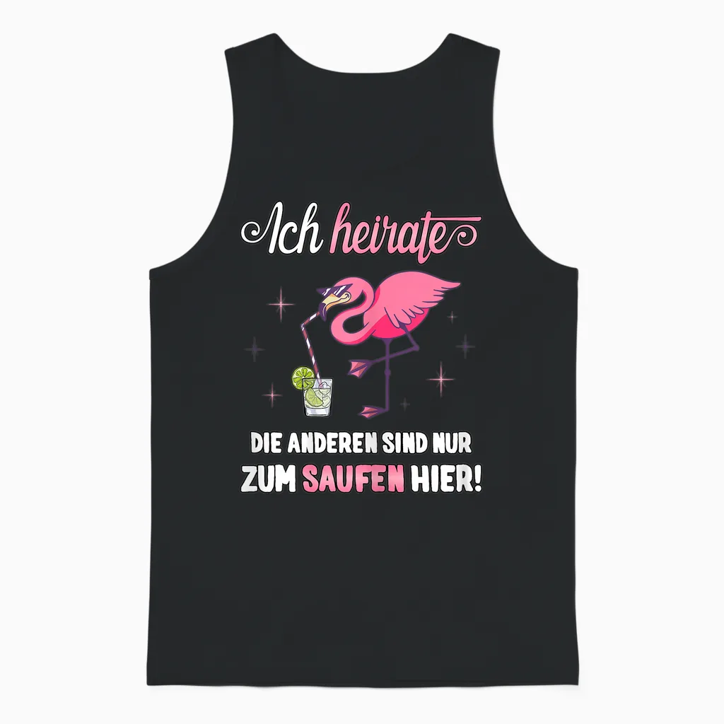 Jga Braut T-Shirt Junggesellinnenabschied Frauen Polterer Unisex Tank Top in Black