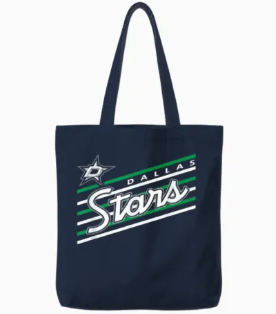 Dallas Stars Retro Performer Black Officially Licensed Tote Bags - Navy