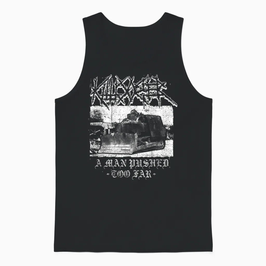 Killdozer Metal a Man Pushed Too Far Vintage Men's Women's T-Shirt, Black, S Unisex Tank Top in Black