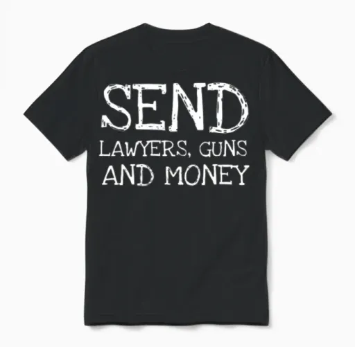 Warren Zevon Send Lawyers Guns and Money Music Unisex T-Shirt in Black