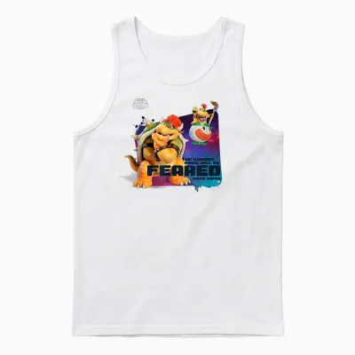 The Super Mario Galaxy Movie Bowser Feared Unisex Tank Top - White