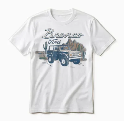 Ford - Bronco Suv Outdoor Desert Landscape Unisex T-Shirt - White