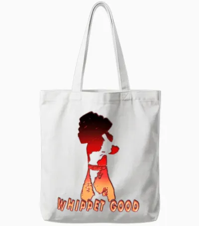 Dog Whippet Good Dog Tote Bags - White