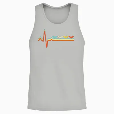 Bat Retro Unisex Tank Top - Ash