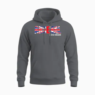 Arsenal United Kingdom T-Shirt, Black Unisex Hoodie - Charcoal