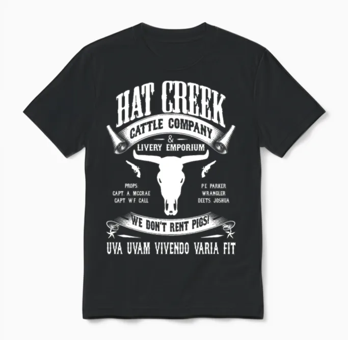 Hat Creek Cattle Company Unisex T-Shirt in Black