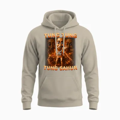 Tung Tung Tung Sahur Is Calling Scuba Dance Meme For Unisex Hoodie - Sand