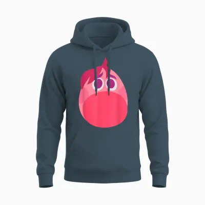 Disney Pixar Inside Out 2 Embarrassment Big Head Logo Unisex Hoodie - Dark Heather