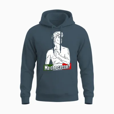 David Statue Italian Hand Gesture Italy Lover Unisex Hoodie - Dark Heather