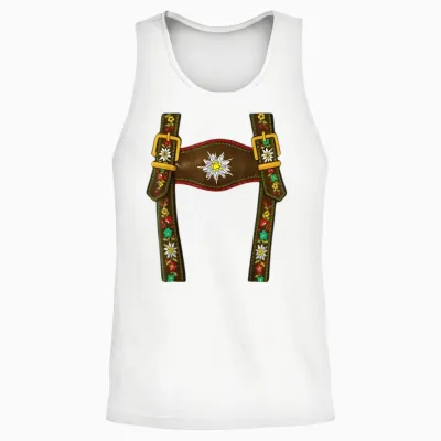 Tracht Ersatz Lederhose Kinder Trachten Oktoberfest Tracht Unisex Tank Top - White