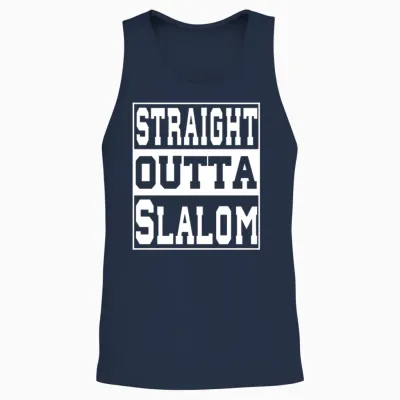 Slalom Saying Funny Unisex Tank Top - Navy